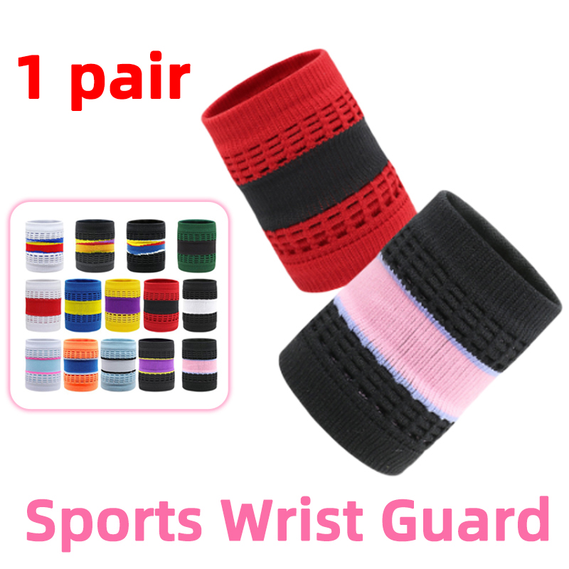 Wristband Pair Sweat - Protège-poignet en polyester et coton unisexe,
